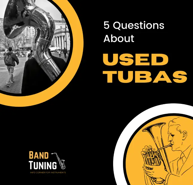 Banner of 5 questions about used tubas