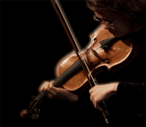 A girl playing the violin