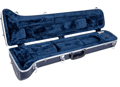 An Empty Crossrock CRA860TBBL Trombone Case, With a Blue Inside