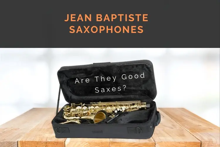 A Jean Baptiste Alto Sax Inside a Case on a Wood Table