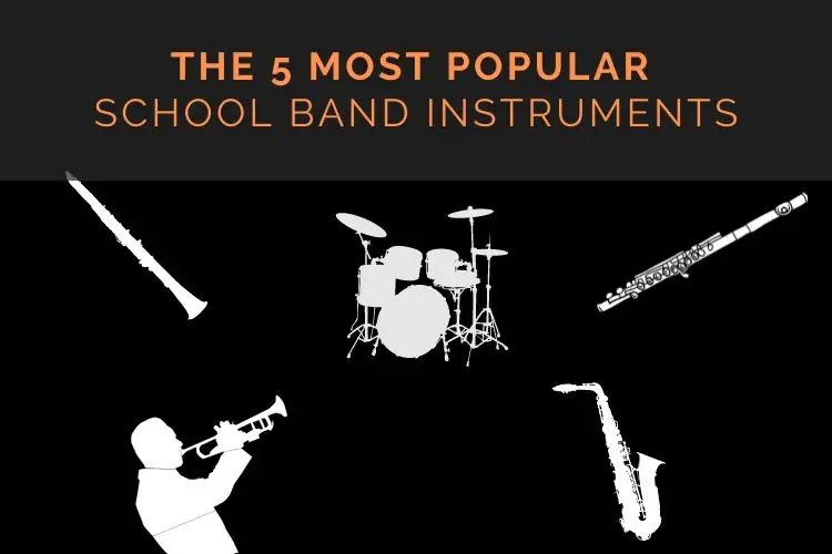 Most popular school band instruments