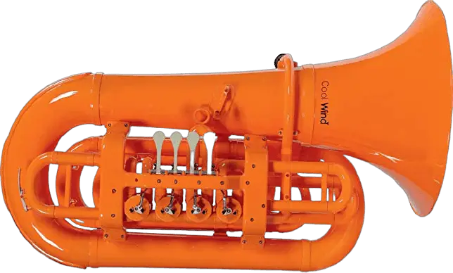 An Orange Plastic Tuba
