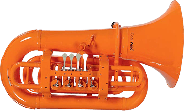 An Orange Plastic Tuba