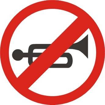 Trumpet prohibited sign