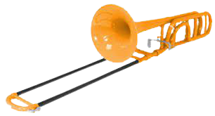 Yellow Plastic Trombone with F-attachment