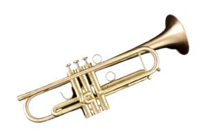 a brass trumpet