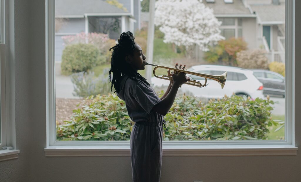 child playing the Trumpet